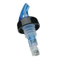 Precision Pours 118 BL C 1.125 oz. Ocean Blue Measured Liquor Pourer with Collar - 12/Pack