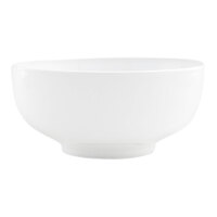 Front of the House Harmony 64 oz. Bright White Round Porcelain Bowl - 4/Case