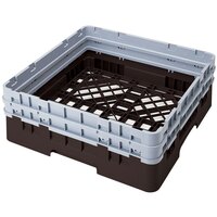 Cambro BR578167 Brown Camrack Customizable Full Size Base Rack with Closed Sides and 2 Extenders