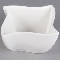 American Metalcraft SQVY4 Squavy 14.4 oz. White Wave Porcelain Bowl