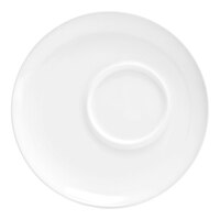 Front of the House Mod 6" Bright White Round Porcelain Saucer - 12/Case