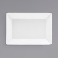 Front of the House DAP081WHP23 Kyoto 7" x 5" Bright White Rectangular Porcelain Plate - 12/Case