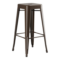 Lancaster Table & Seating Alloy Series Copper Outdoor Backless Barstool