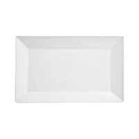 Front of the House Kyoto 14" x 9" Bright White Rectangular Porcelain Plate - 6/Case