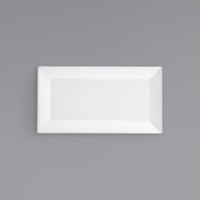 Front of the House DAP055WHP23 Kyoto 11" x 6" Bright White Rectangular Porcelain Plate - 12/Case