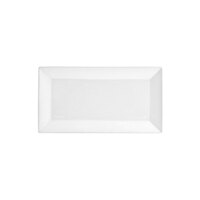 Front of the House Kyoto 11" x 6" Bright White Rectangular Porcelain Plate - 12/Case