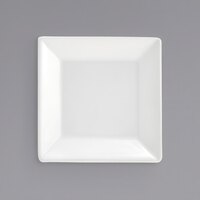 Front of the House DAP002WHP23 Kyoto 5" Bright White Square Porcelain Plate - 12/Case