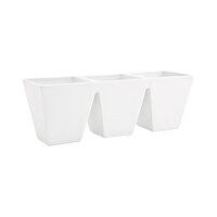 Front of the House Kyoto 18 oz. Bright White 3-Compartment Porcelain Bowl - 6/Case