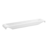 Front of the House Kyoto 2 oz. Bright White Rectangular Porcelain Hanging Ramekin - 12/Case