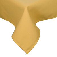 Intedge 45" x 110" Rectangular Yellow Hemmed 65/35 Poly/Cotton Blend Cloth Table Cover