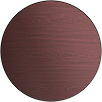 Lancaster Table & Seating 36" Laminated Round Table Top Reversible Cherry / Black