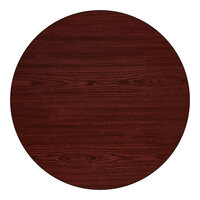 Lancaster Table & Seating 36" Laminated Round Table Top Reversible Cherry / Black