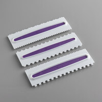 Wilton 191007354 9" Plastic Decorating and Icing Comb Set - 3/Pack