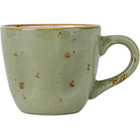 Tuxton GGO-085 TuxTrendz Artisan Geode Olive 3.5 oz. China Cup - 24/Case