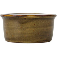 Tuxton GGW-752 TuxTrendz Artisan Geode Walnut 2.5 oz. China Ramekin - 24/Case