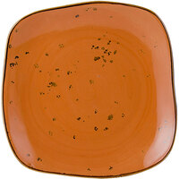 Tuxton GGC-500 TuxTrendz Artisan Geode Coral 7 1/4" Square China Plate - 12/Case