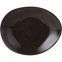 Tuxton GGM-650 TuxTrendz Artisan Geode Mushroom 8 3/8" x 6 7/8" China Ellipse Plate - 12/Case