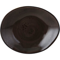 Tuxton GGM-652 TuxTrendz Artisan Geode Mushroom 12" x 9 3/4" China Ellipse Plate - 12/Case