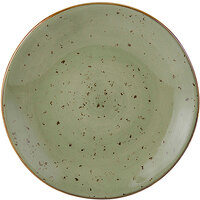 Tuxton GGO-003 TuxTrendz Artisan Geode Olive 7 1/4" China Plate - 24/Case