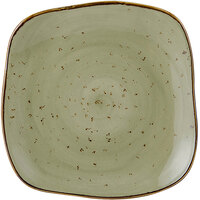 Tuxton GGO-500 TuxTrendz Artisan Geode Olive 7 1/4" Square China Plate - 12/Case