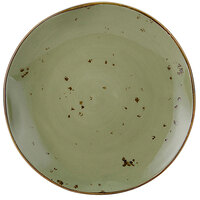 Tuxton GGO-005 TuxTrendz Artisan Geode Olive 9" China Plate - 24/Case