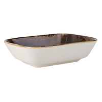 Tuxton GGM-552 TuxTrendz Artisan Geode Mushroom 8 oz. Rectangular China Side Dish - 24/Case