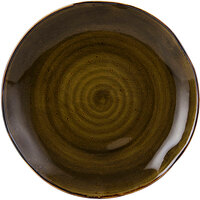 Tuxton GGW-006 TuxTrendz Artisan Geode Walnut 10 1/4" China Plate - 12/Case