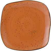 Tuxton GGC-502 TuxTrendz Artisan Geode Coral 11" Square China Plate - 12/Case