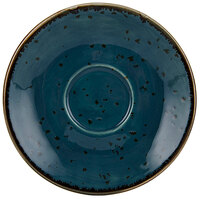 Tuxton GGE-086 TuxTrendz Artisan Geode Azure 5" China Saucer - 24/Case