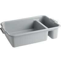 Vollrath 52632 Signature 23" x 17" x 6" Gray High Density Polyethylene Divided Bus Tub