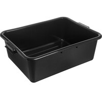 Vollrath 1527B-06 Traex® 20" x 15" x 7" Black High Density Polyethylene Bus Tub - Bulk