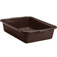 Vollrath 1521B-01 Traex® 20" x 15" x 5" Brown High Density Polyethylene Bus Tub - Bulk