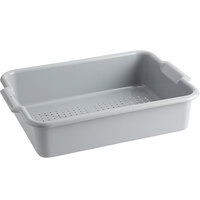 Vollrath 52617 Signature 20" x 15" x 5" Gray High Density Polyethylene Perforated Drain Box