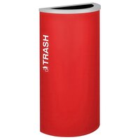 Ex-Cell Kaiser RC-KDHR-T RBX Kaleidoscope Collection Ruby Texture 8 Gallon Half Round Trash Receptacle