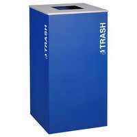 Ex-Cell Kaiser RC-KD36-T RYX Kaleidoscope XL Series Royal Blue Texture 36 Gallon Square Trash Receptacle