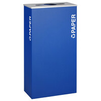 Ex-Cell Kaiser RC-KD17-P RYX Kaleidoscope XL Series Royal Blue Texture 17 Gallon Rectangular Paper Receptacle