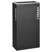 Ex-Cell Kaiser RC-KD17-T BLX Kaleidoscope XL Series Black Texture 17 Gallon Rectangular Trash Receptacle