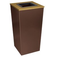 Ex-Cell Kaiser RC-MTR-34 TR Metro Companion XL 34 Gallon Hammered Copper Square Trash Receptacle