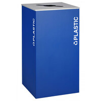 Ex-Cell Kaiser RC-KD36-PL RYX Kaleidoscope XL Series Royal Blue Texture Square 36 Gallon Plastic Receptacle