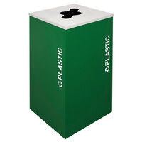 Ex-Cell Kaiser RC-KDSQ-PL EGX Kaleidoscope Collection Emerald Texture Square 24 Gallon Plastic Receptacle