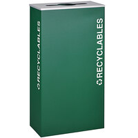 Ex-Cell Kaiser RC-KD17-R EGX Kaleidoscope XL Series Emerald Texture 17 Gallon Rectangular Recyclables Receptacle