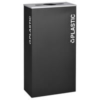 Ex-Cell Kaiser RC-KD17-PL BLX Kaleidoscope XL Series Black Texture 17 Gallon Rectangular Plastic Receptacle