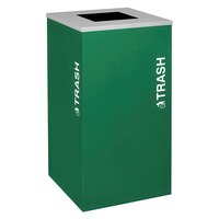 Ex-Cell Kaiser RC-KDSQ-T EGX Kaleidoscope Collection Emerald Texture 24 Gallon Square Trash Receptacle