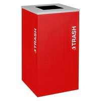 Ex-Cell Kaiser RC-KDSQ-T RBX Kaleidoscope Collection Ruby Texture 24 Gallon Square Trash Receptacle