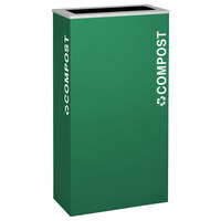 Ex-Cell Kaiser RC-KD17-CMPST EGX Kaleidoscope XL Series Emerald Texture 17 Gallon Rectangular Compost Receptacle