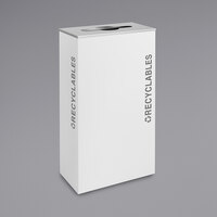 Ex-Cell Kaiser RC-KD17-R BT-WHT Black Tie Kaleidoscope White Gloss 17 Gallon Rectangular Recyclables Receptacle