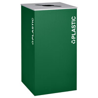 Ex-Cell Kaiser RC-KD36-PL EGX Kaleidoscope XL Series Emerald Texture Square 36 Gallon Plastic Receptacle