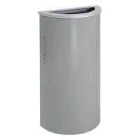 Ex-Cell Kaiser RC-KDHR-T BT-HMG Black Tie Kaleidoscope Hammered Grey 8 Gallon Half Round Trash Receptacle