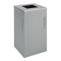 Ex-Cell Kaiser RC-KDSQ-T BT-HMG Black Tie Kaleidoscope Hammered Grey 24 Gallon Square Trash Receptacle