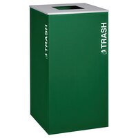 Ex-Cell Kaiser RC-KD36-T EGX Kaleidoscope XL Series Emerald Texture 36 Gallon Square Trash Receptacle